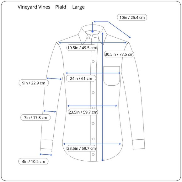 Vineyard Vines By Shep & Ian Classic Fit Tucker 100% Cotton Blue Plaid Shirt - Picture 2 of 16